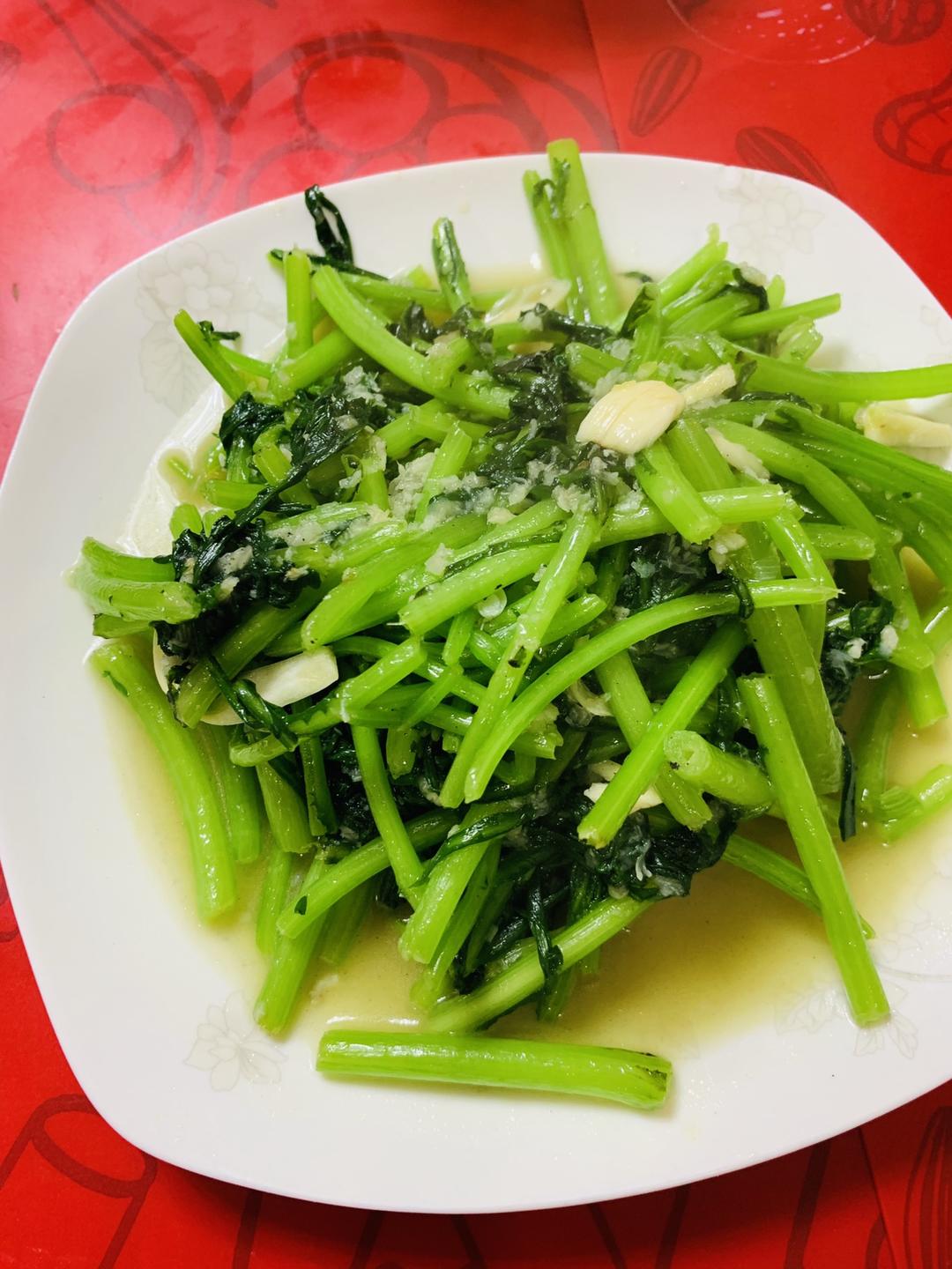 蒜泥茼蒿的做法