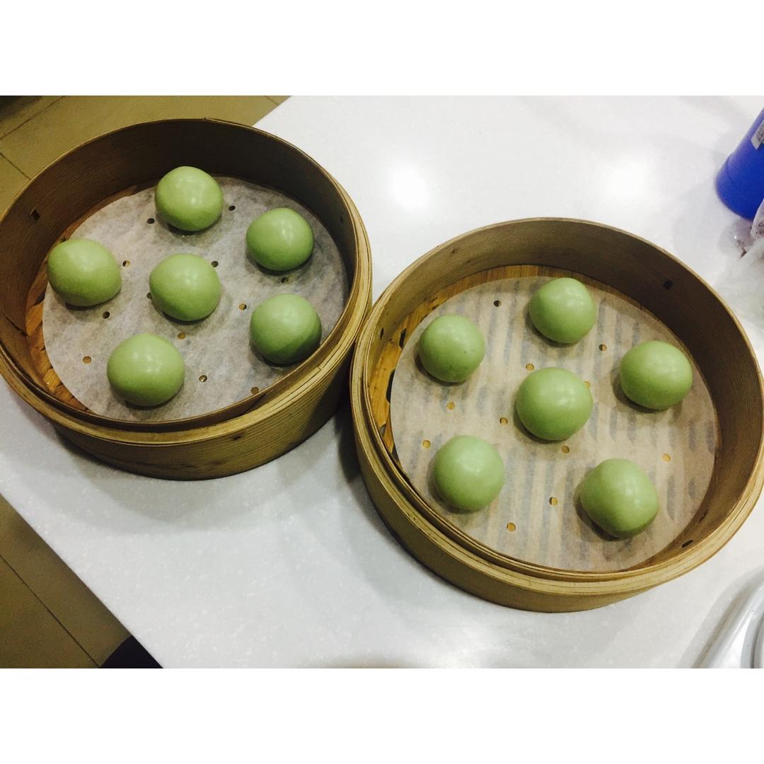 网红青团～～咸蛋黄肉松青团