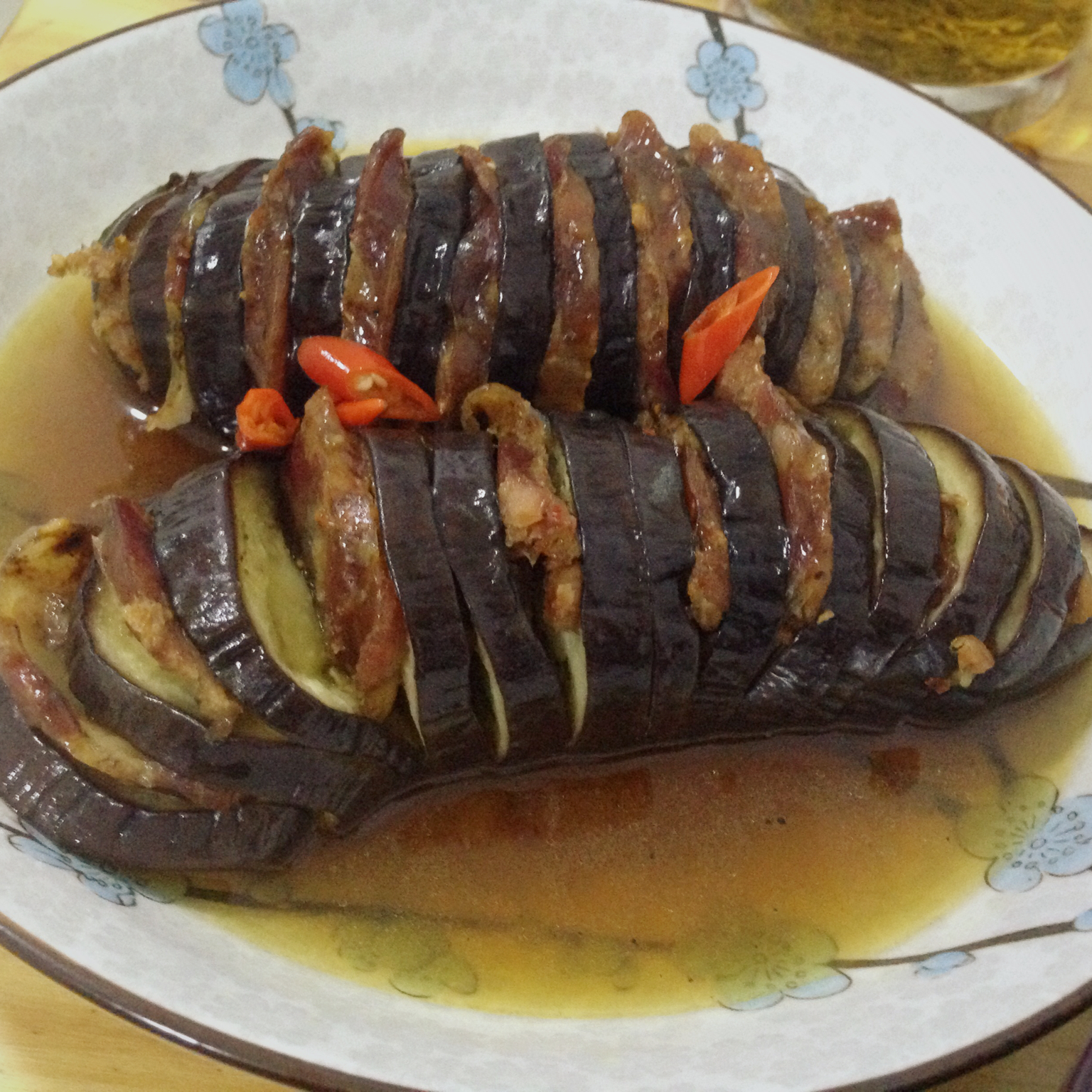 腊肠蒸茄子