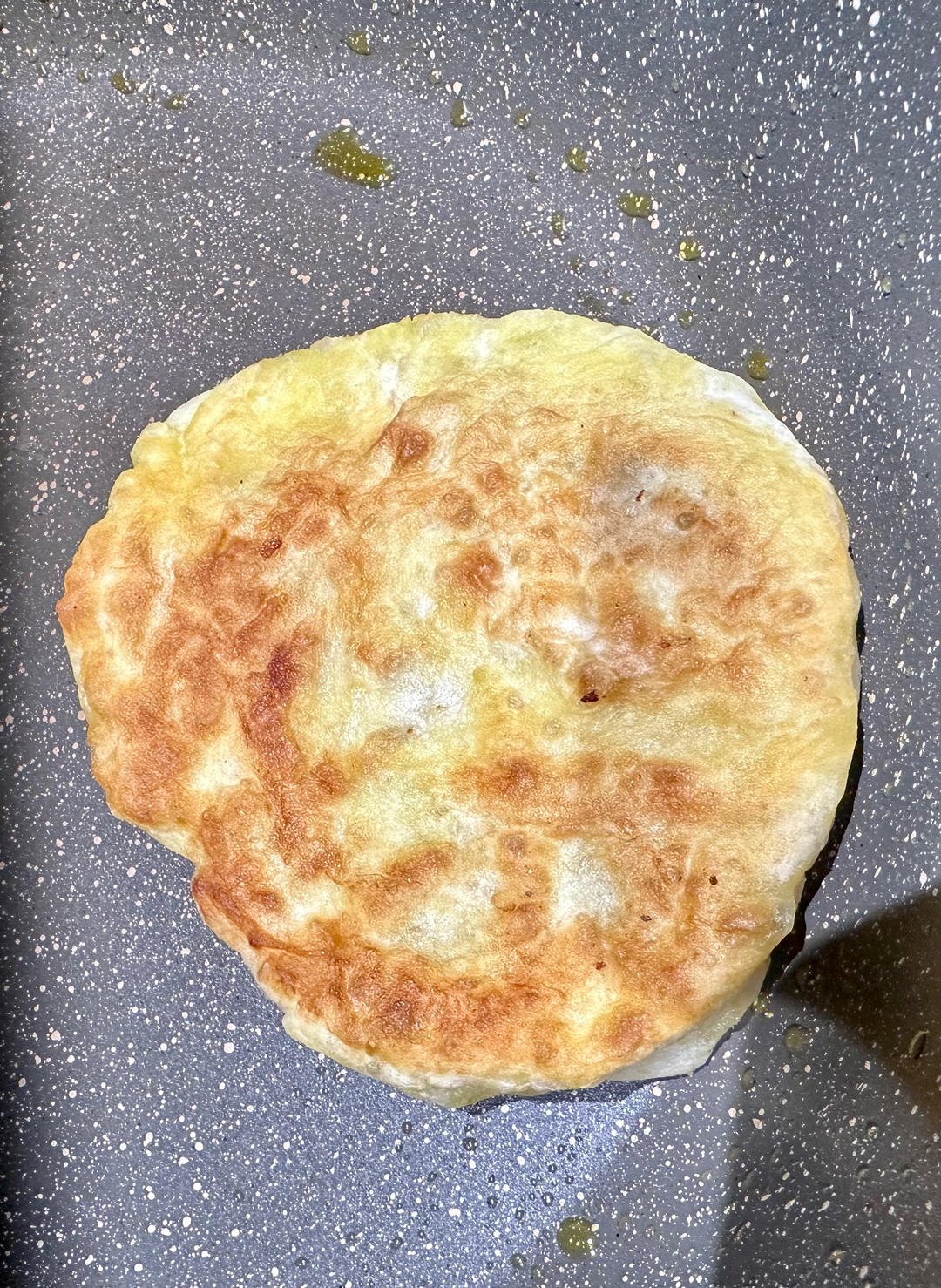 手不沾面做发面大饼