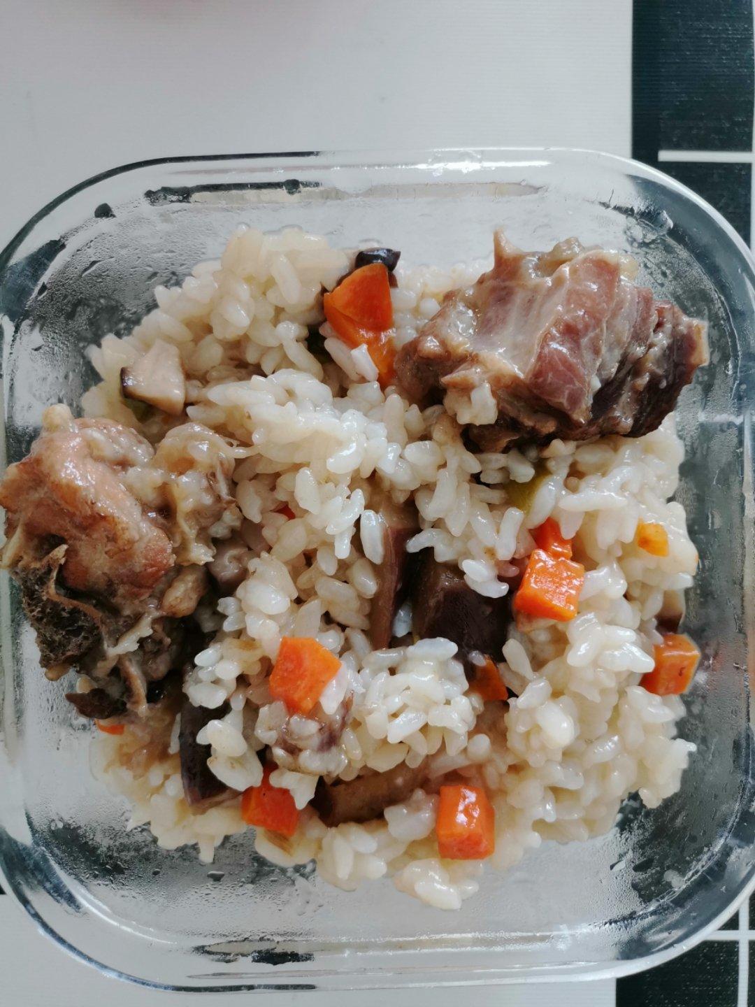 电饭煲快煮式茄子排骨焖饭