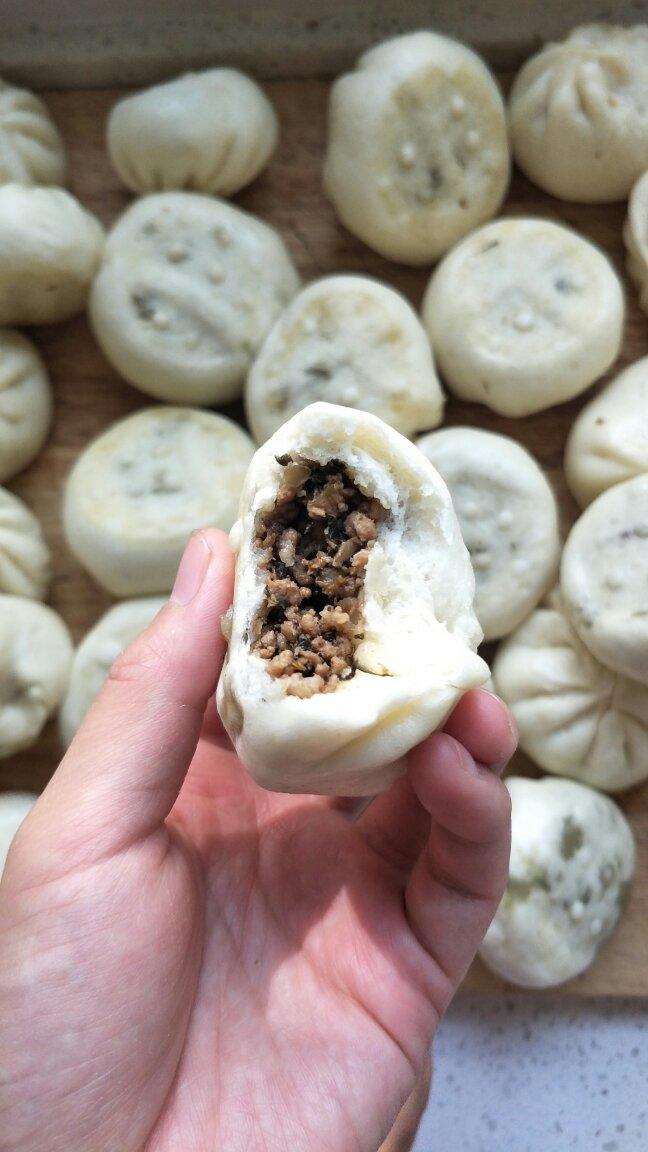 春日懒腰做的鲜香滋味~猪肉梅干菜包子