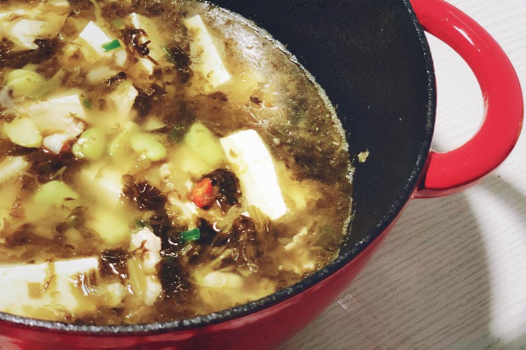 雪菜豆瓣老豆腐汤