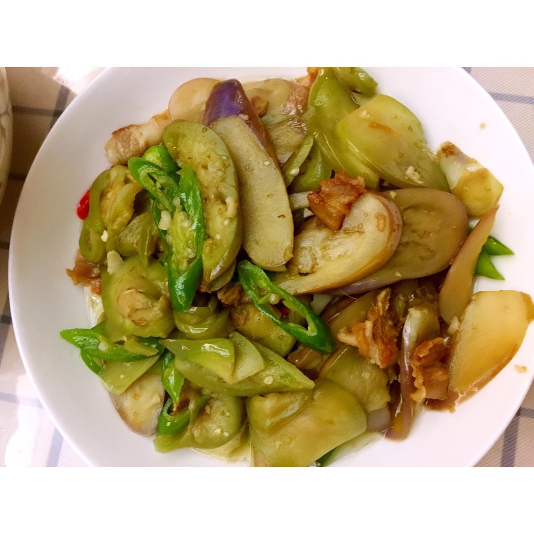青椒炒茄子