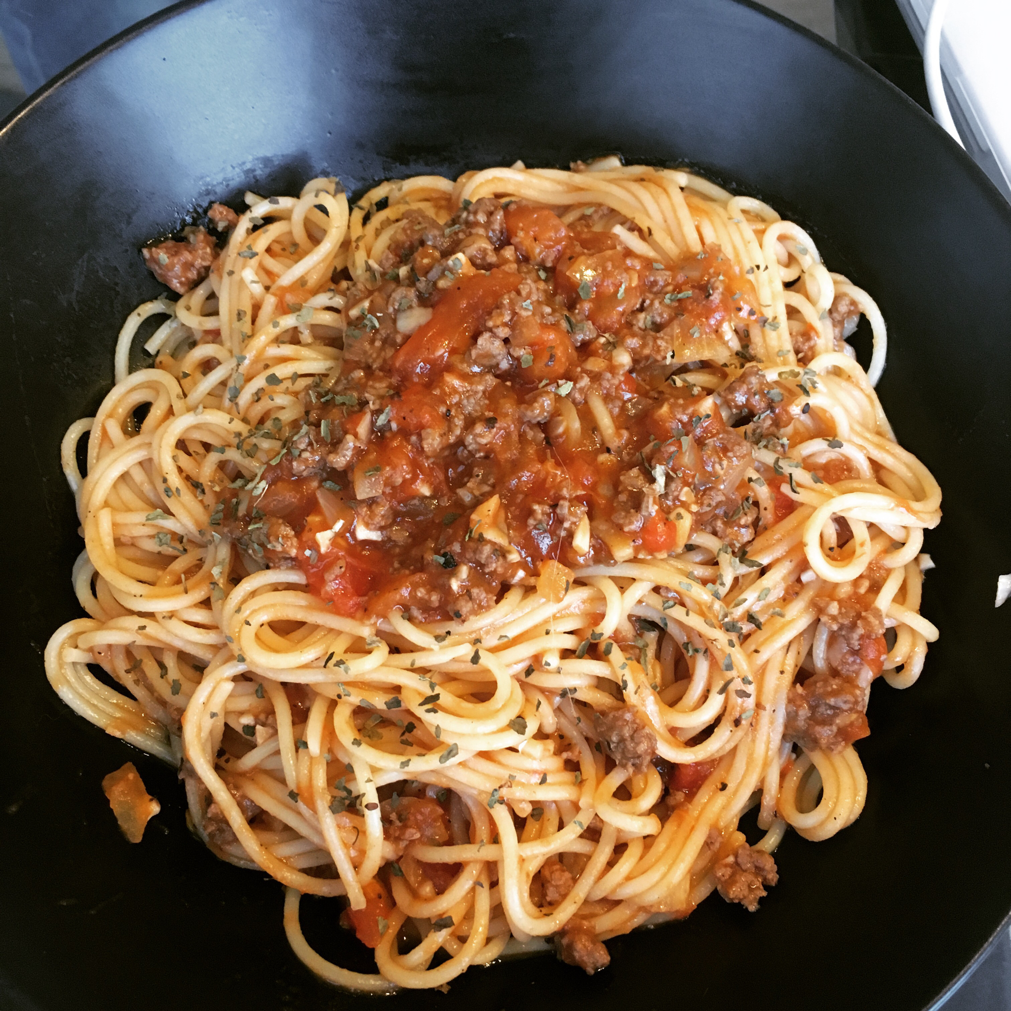 蕃茄蘑菇肉酱意大利面