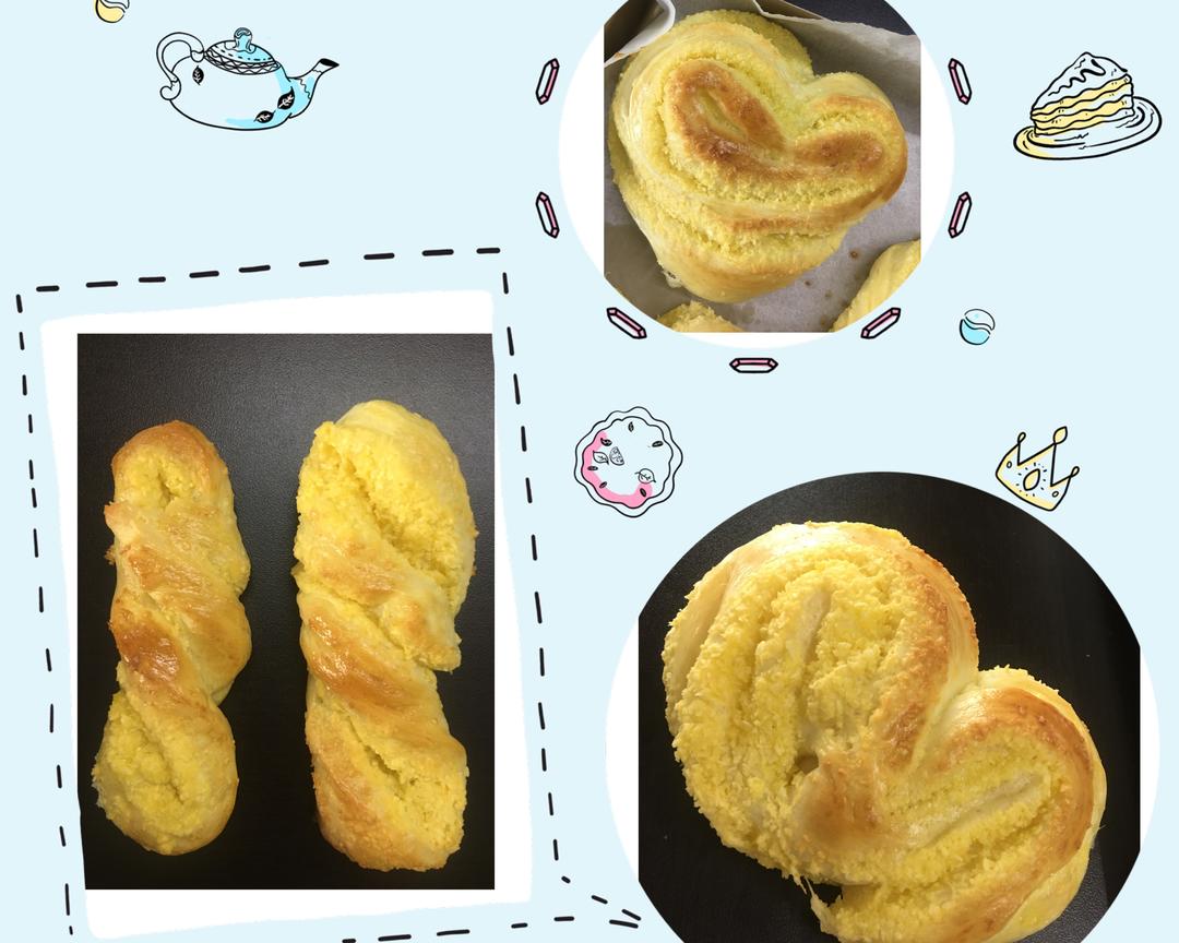 一次成功的椰蓉面包棒与椰蓉心形面包的做法