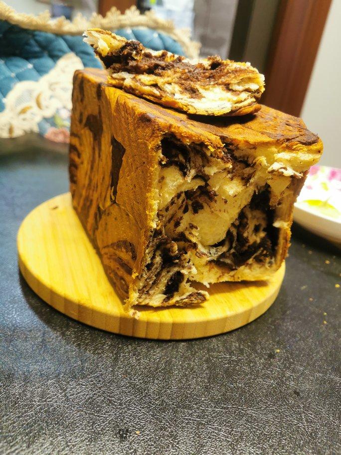 爆好吃大理石纹巧克力吐司