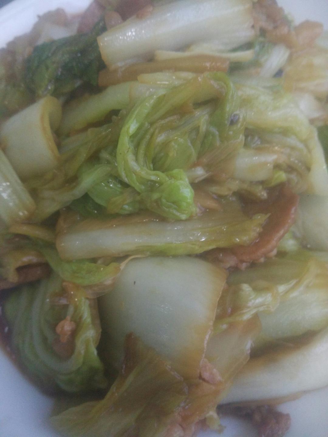 好吃的肉炒白菜