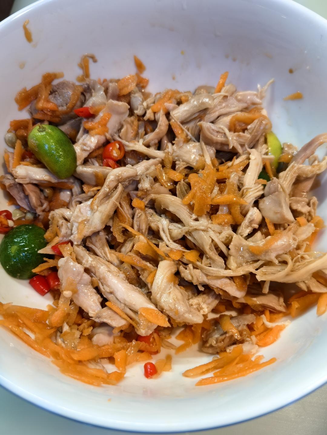 🥰简单好吃手撕鸡腿肉🍗零脂肪凉拌菜