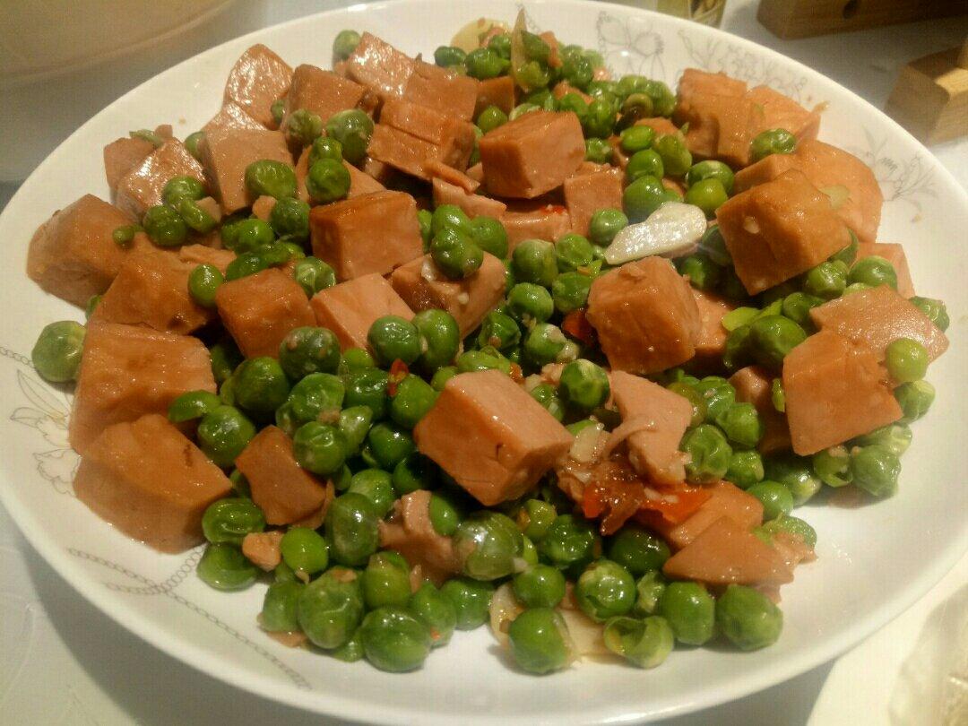 青豆玉米火腿粒粒炒