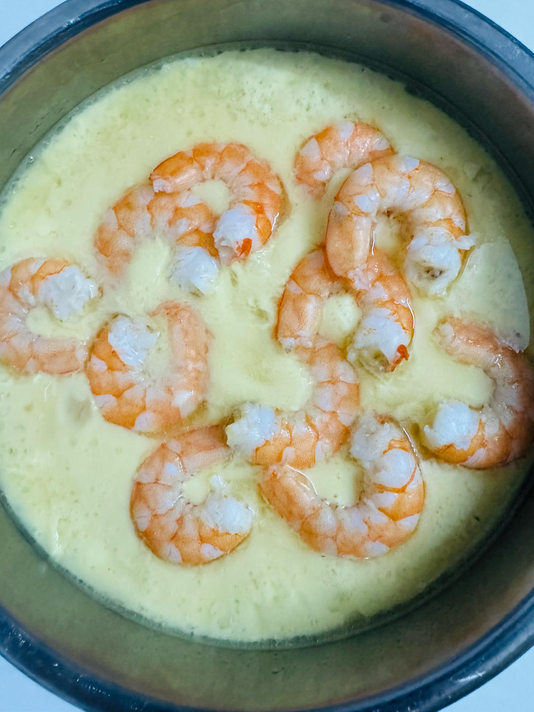 虾仁鸡蛋蒸豆腐