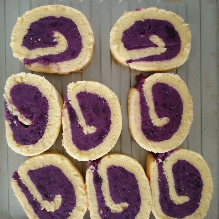 天使蛋糕紫薯卷
