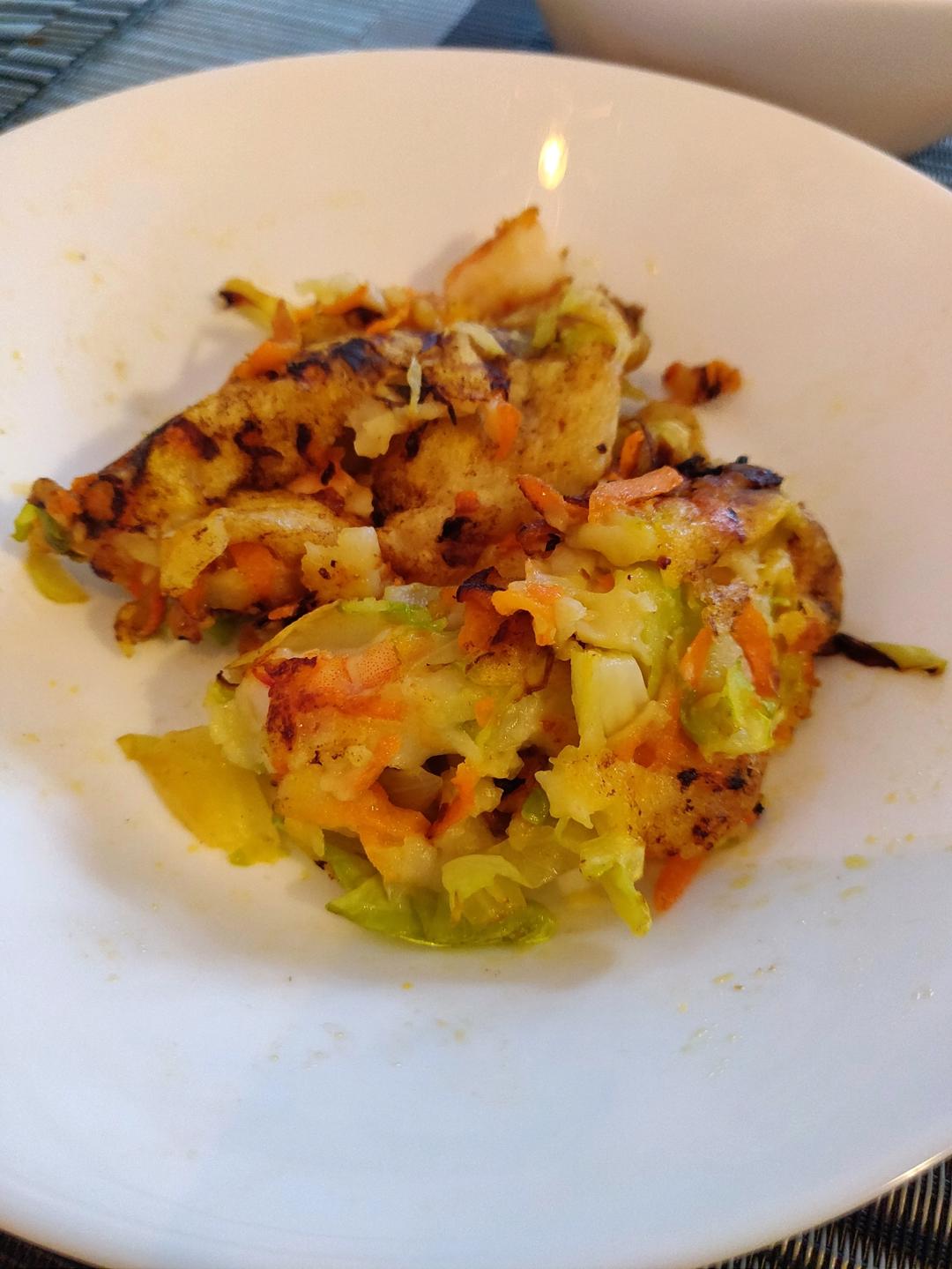 跟韩国同学学到的韩国泡菜饼（韩国海鲜泡菜饼）