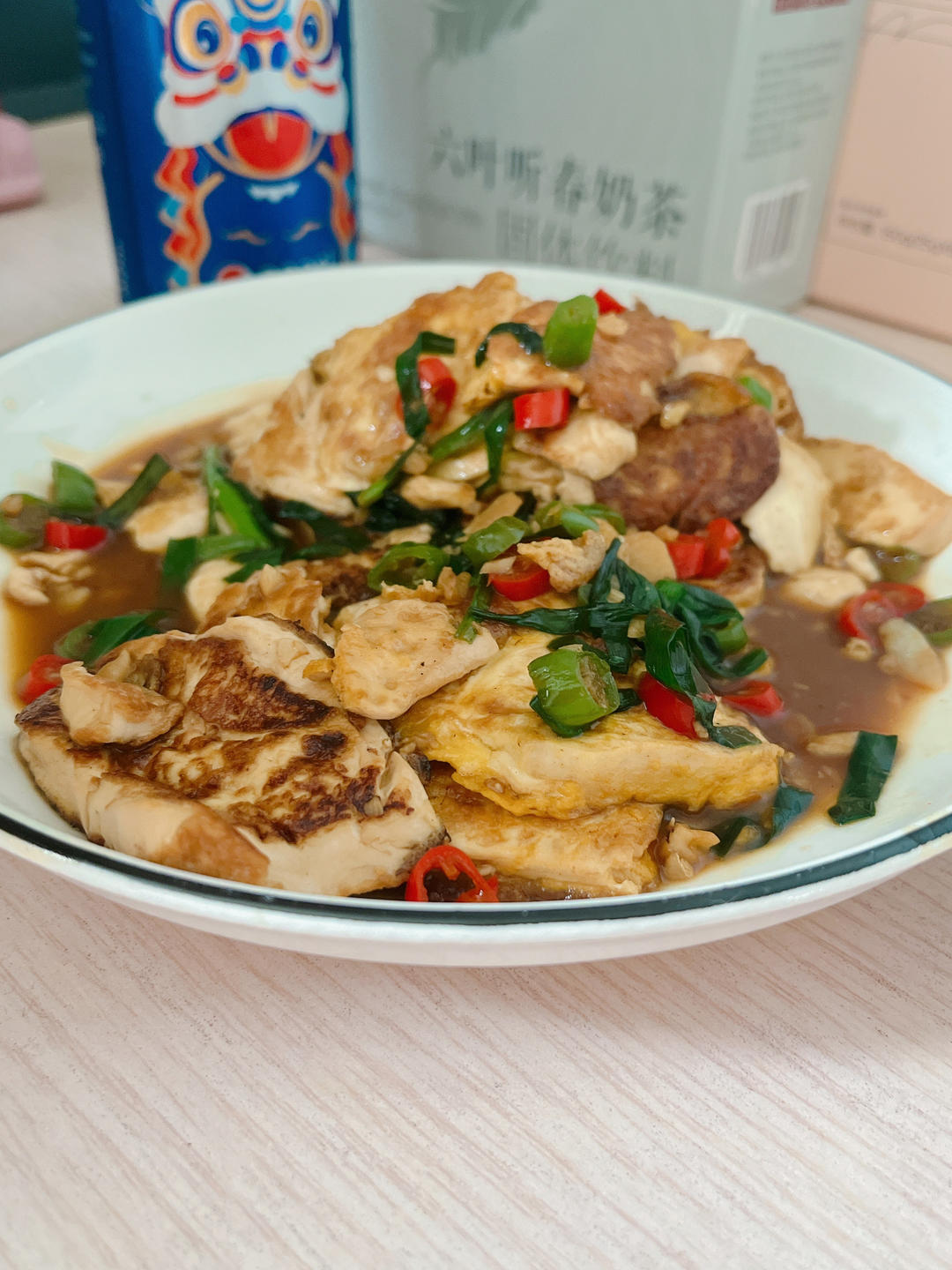 焖煎豆腐
