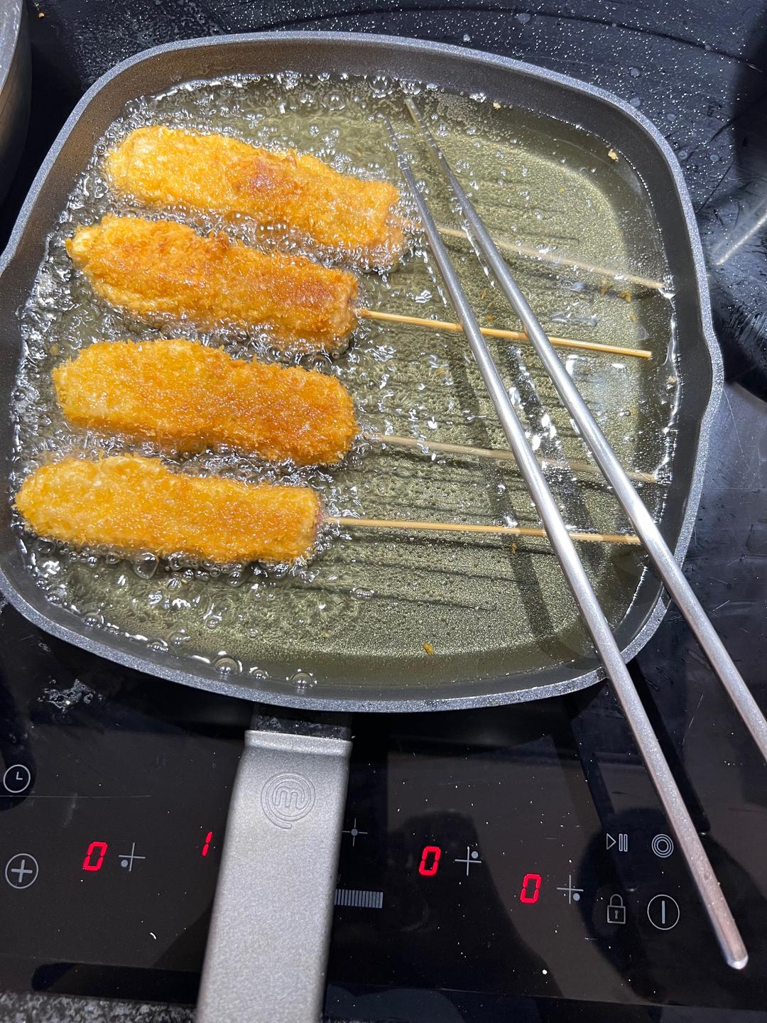 芝士香肠拉丝棒的做法 步骤8