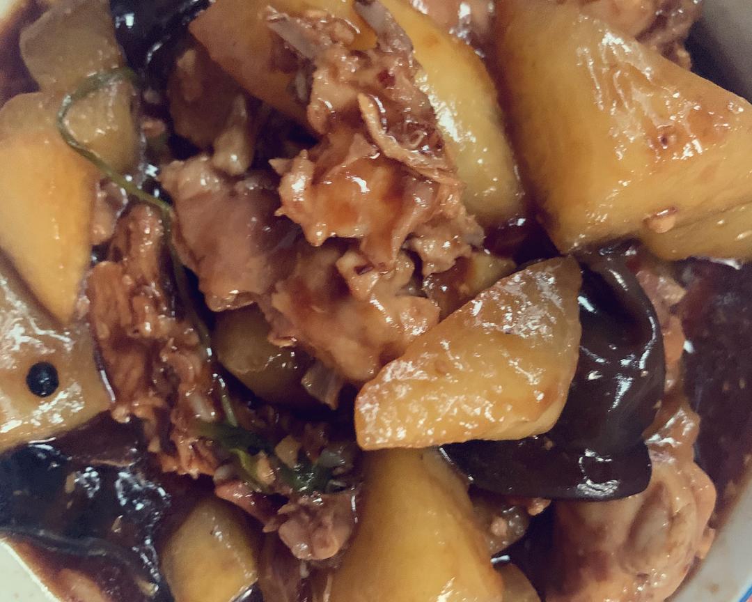 木耳冬瓜烧兔的做法