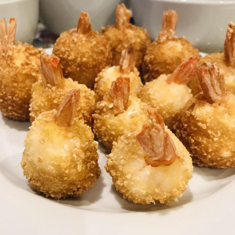 土豆泥鲜虾球