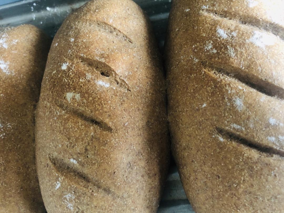 100%全麦面包！健康+减脂必备！无糖无油！麦香扑鼻！烘焙小白也能一次成功！