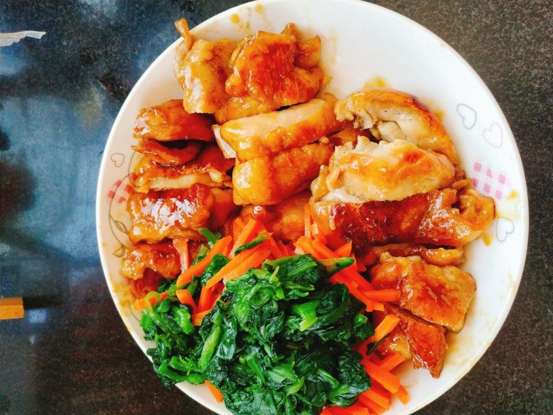 照烧蒜香版鸡腿饭的做法