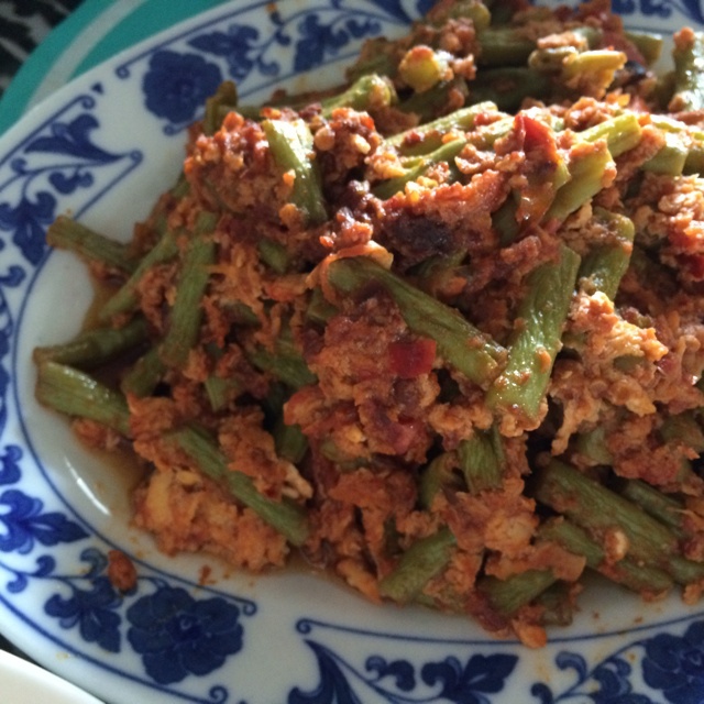 西红柿鸡蛋炒豆角