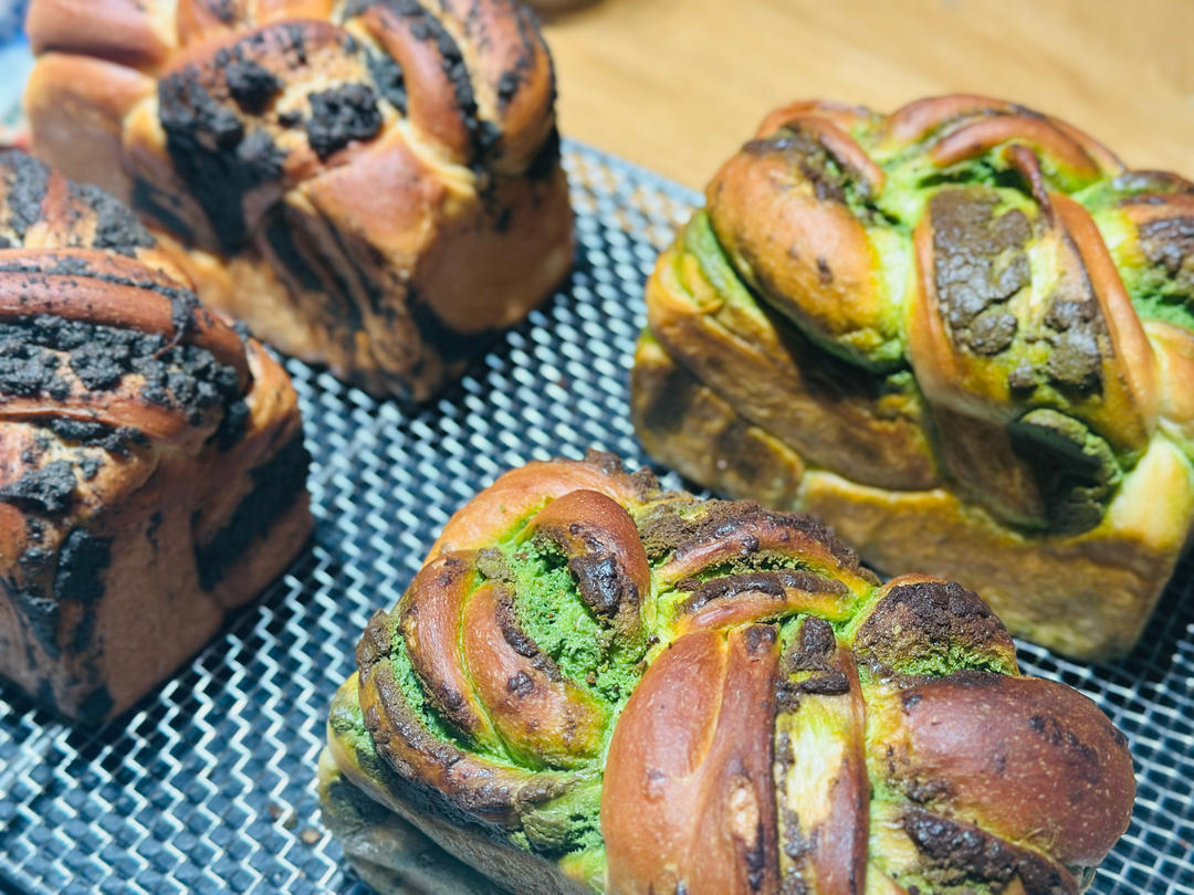 绿色心情---抹茶手撕小吐司