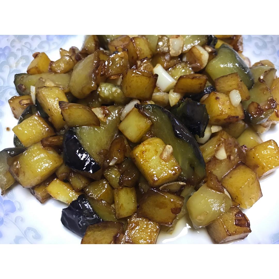 土豆烧茄子（少油版）