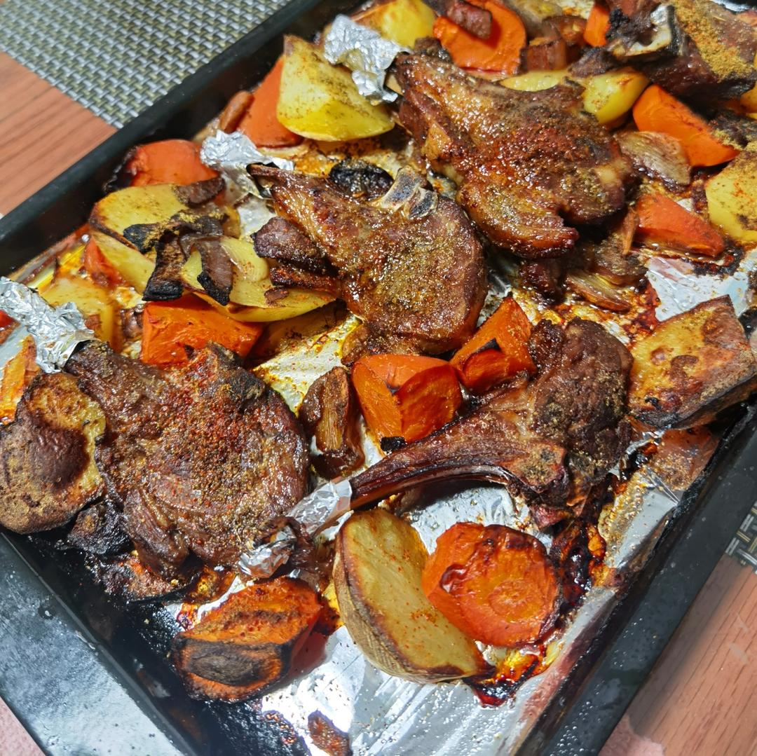 超好吃的烤羊排烤箱版