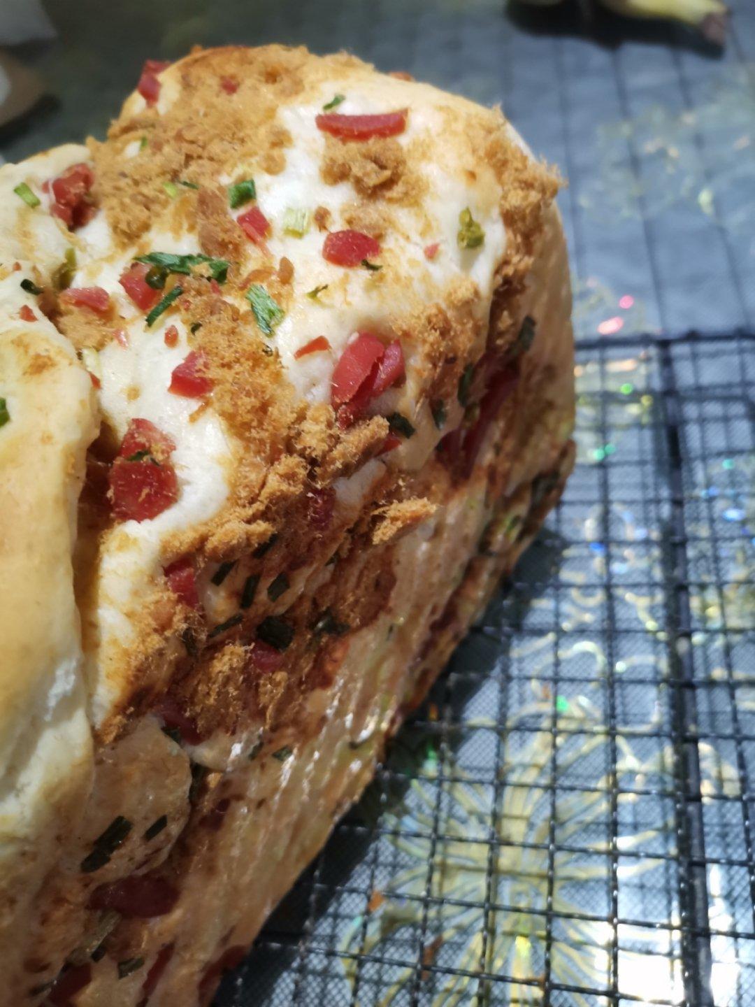 香葱肉松手撕吐司