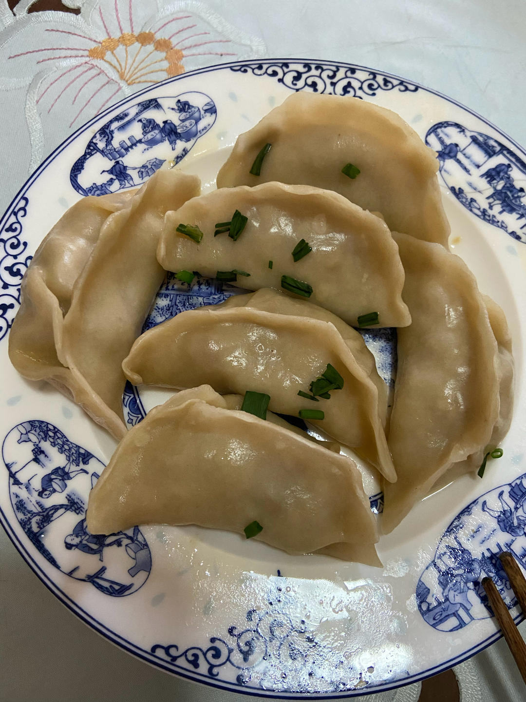 上海味道的鲜肉锅贴