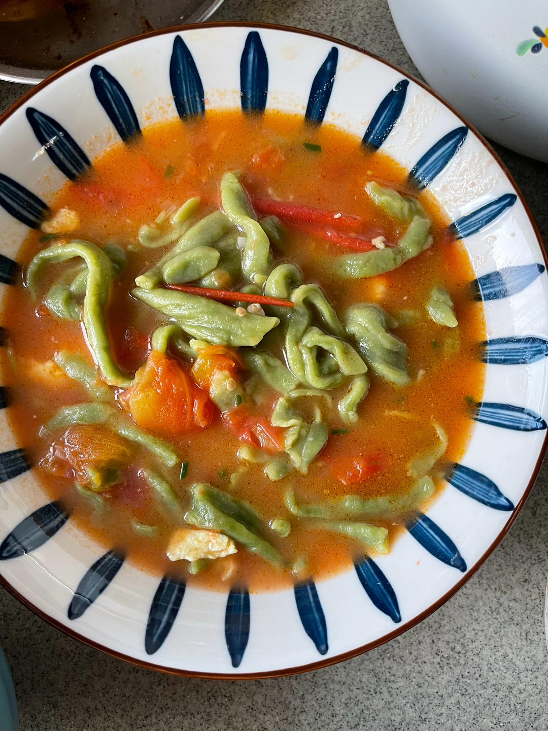 陕西美食之菠菜手擀面