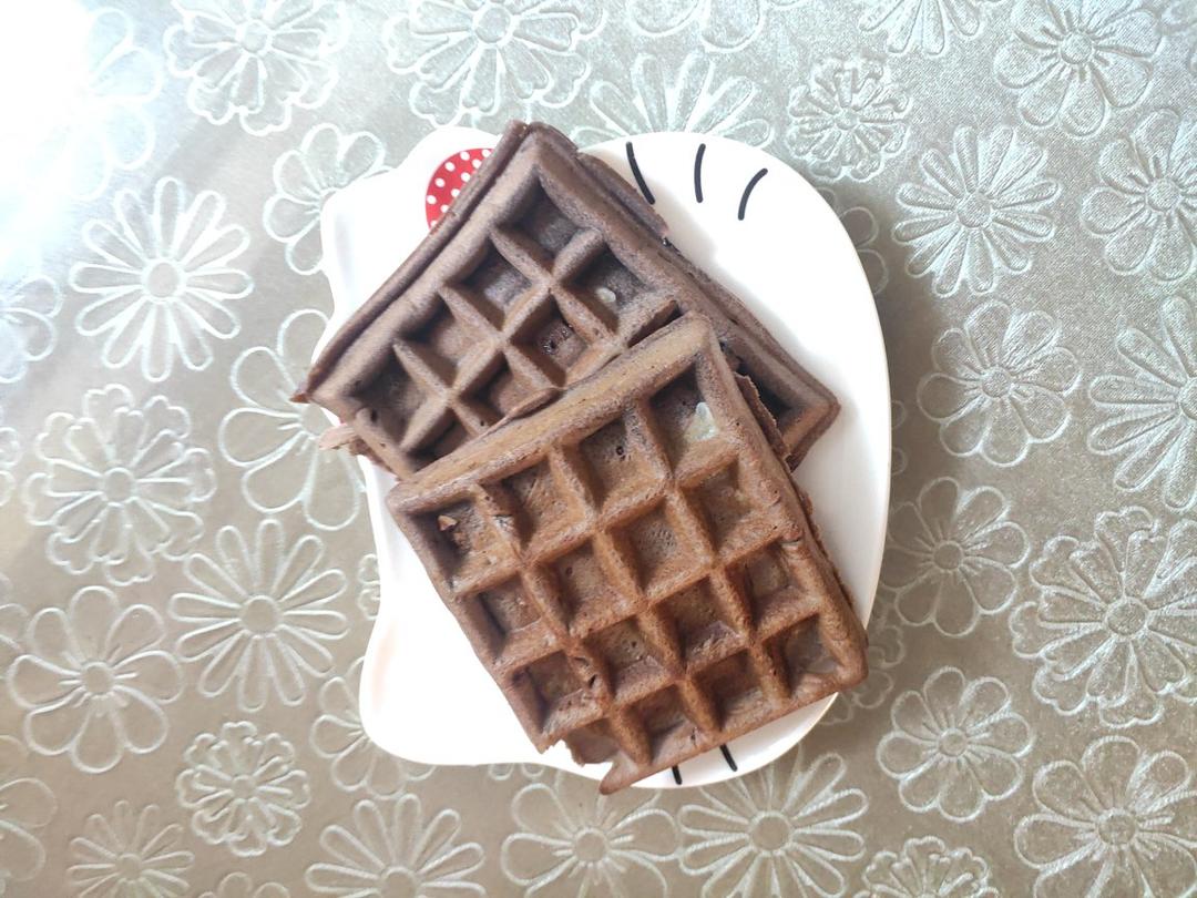 会爆浆的巧克力麻薯华夫饼❗️好吃到舔手指❗️