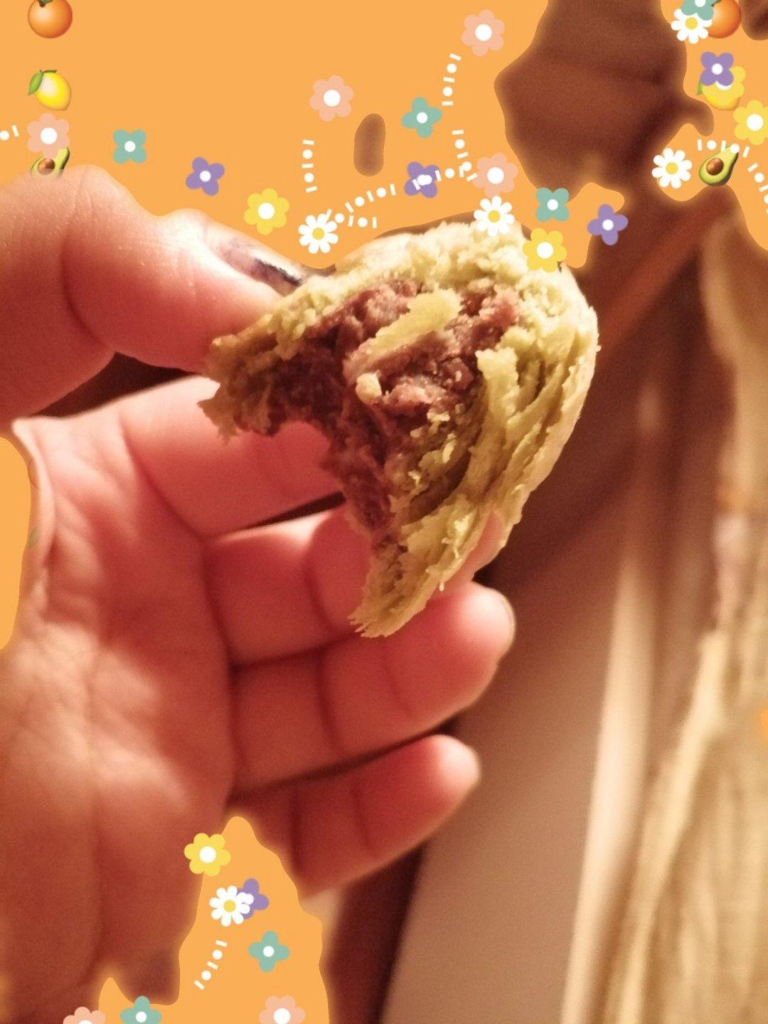 抹茶红豆千层酥
