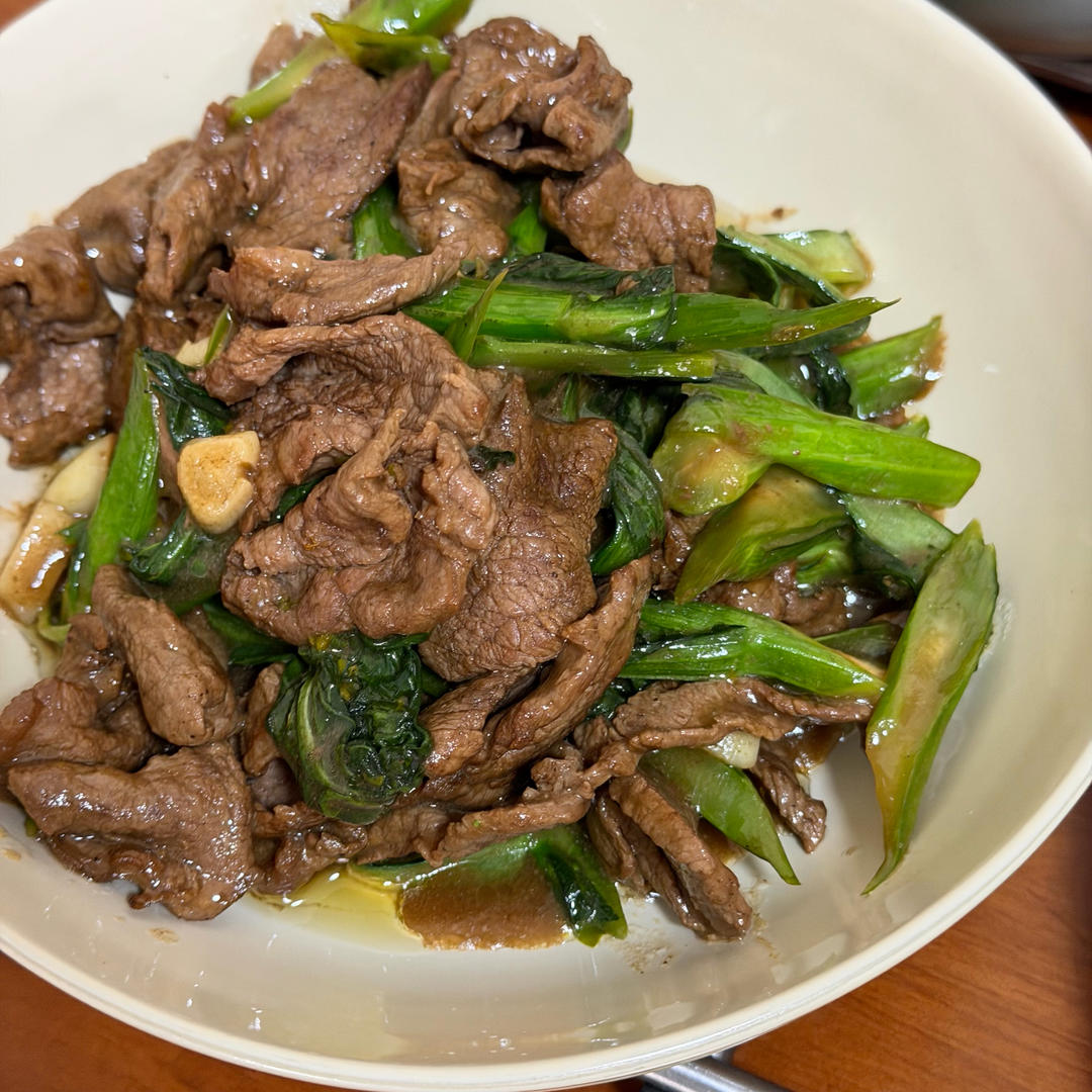 ✅挑战365天晚餐不重样第244天:菜心牛肉‼️