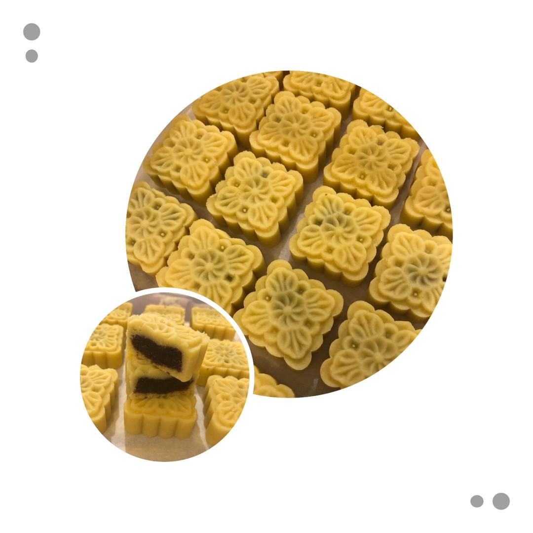 红豆馅绿豆糕