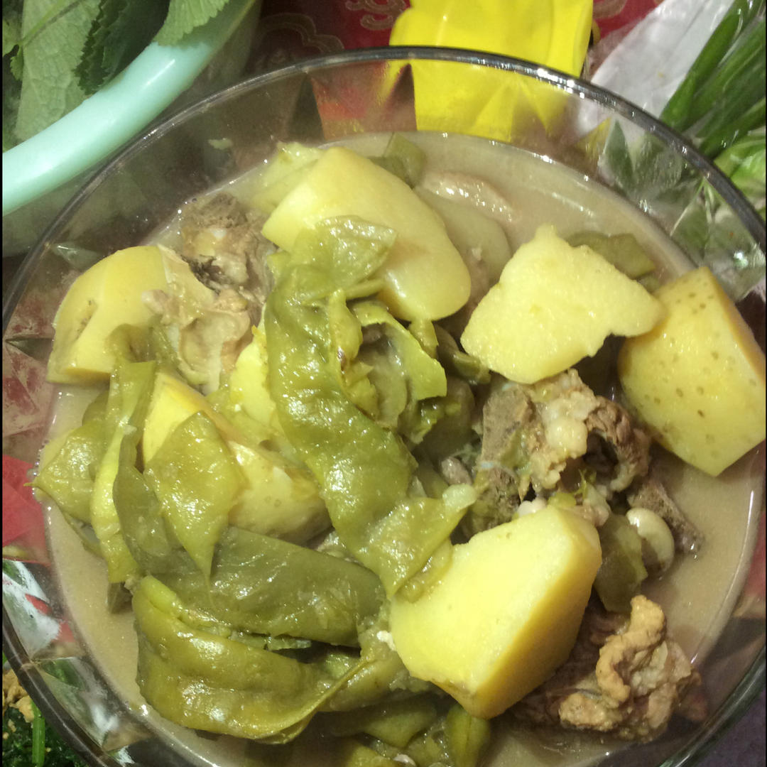 东北排骨炖豆角