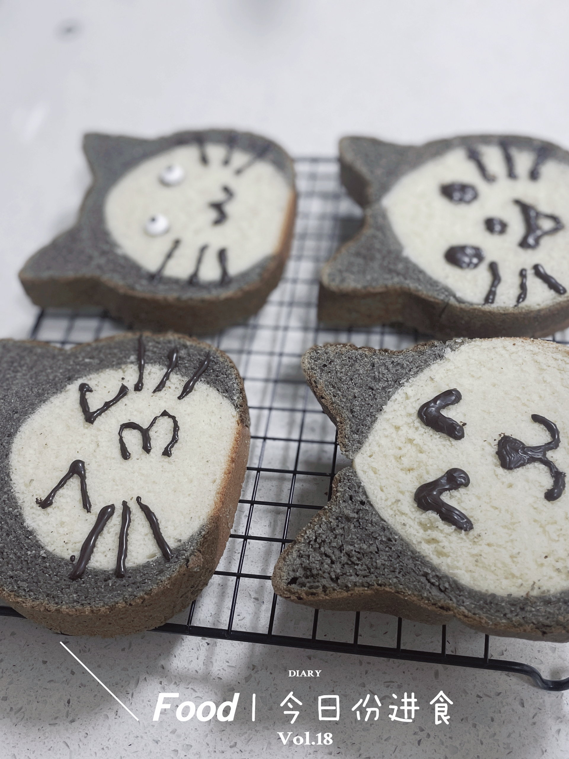 风靡日本的胖脸猫头吐司盒——龙猫双色吐司