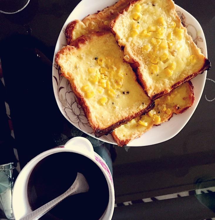 酸奶玉米烤吐司的做法