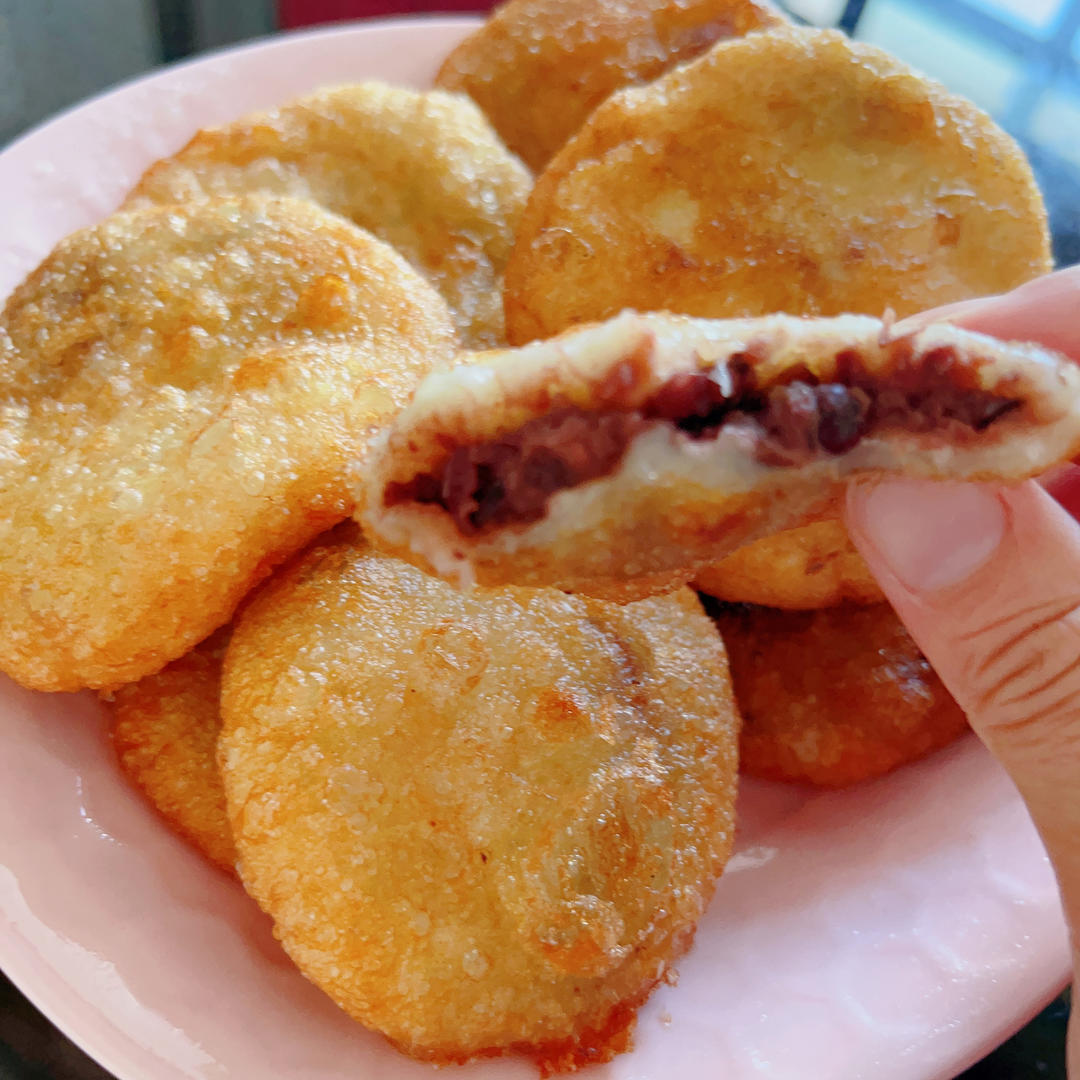 东北油炸糕（糯米粉豆沙馅儿）不翻车很简单