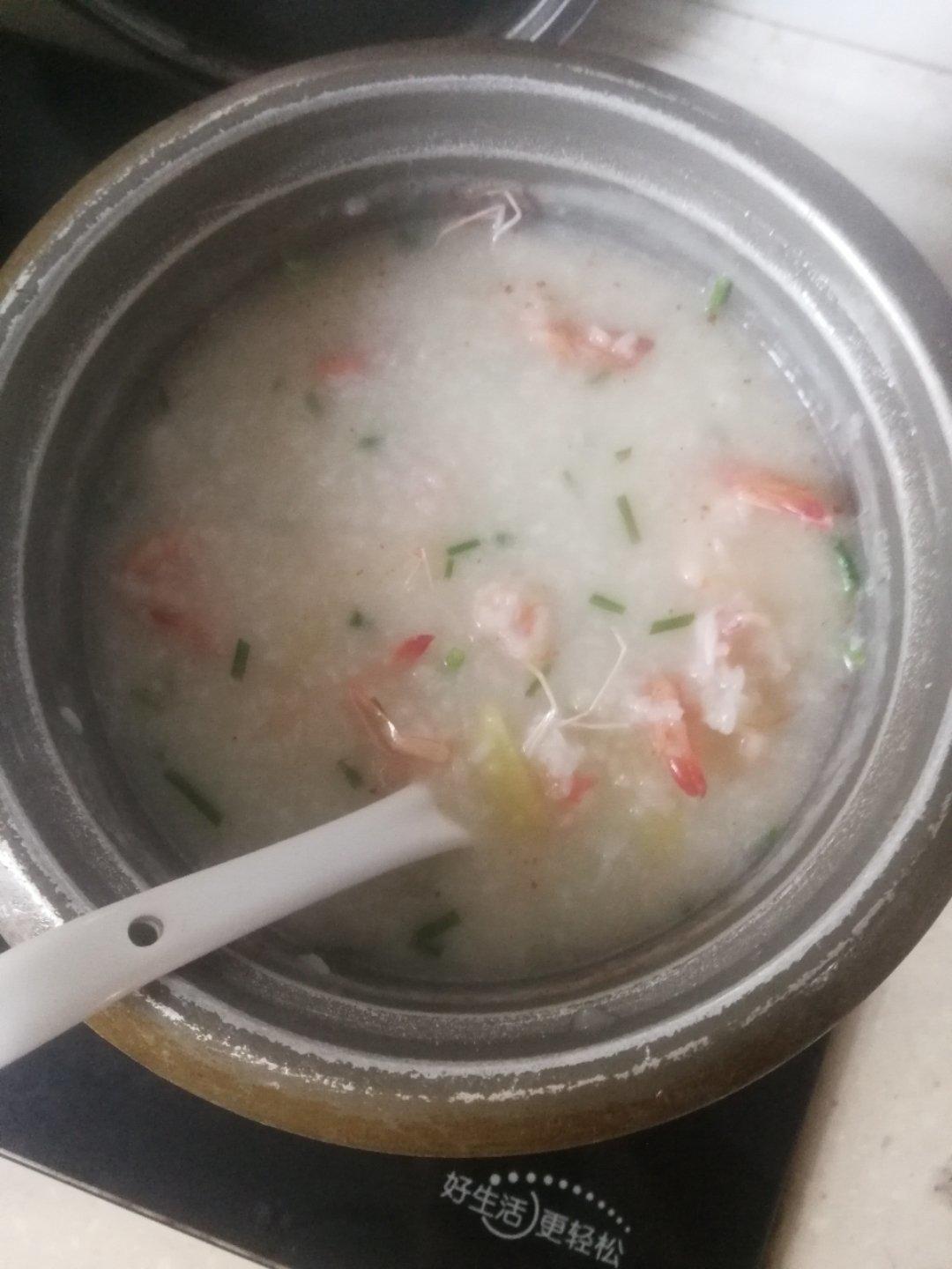 鲜虾砂锅粥