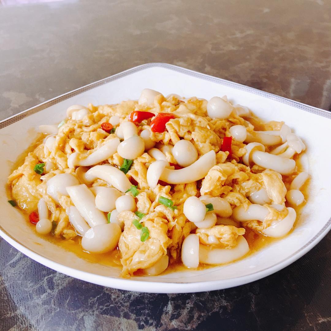 糖醋蛋炒白玉菇