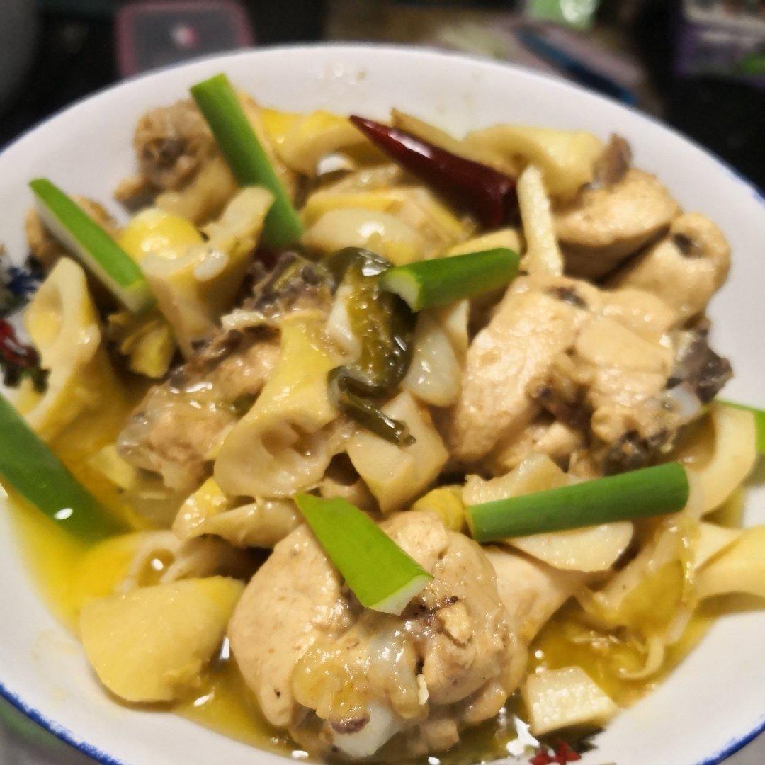 黄油春笋鸡