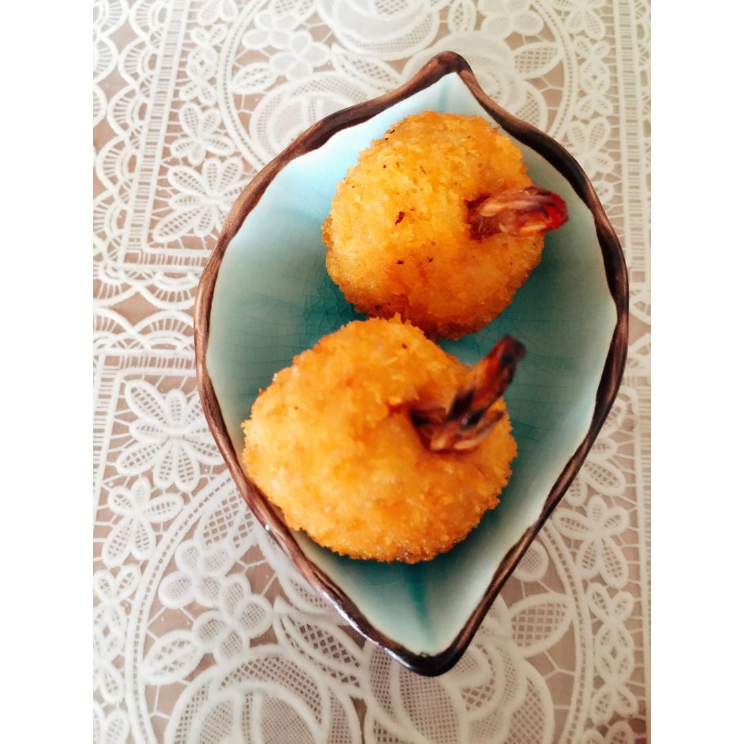 土豆泥鲜虾球