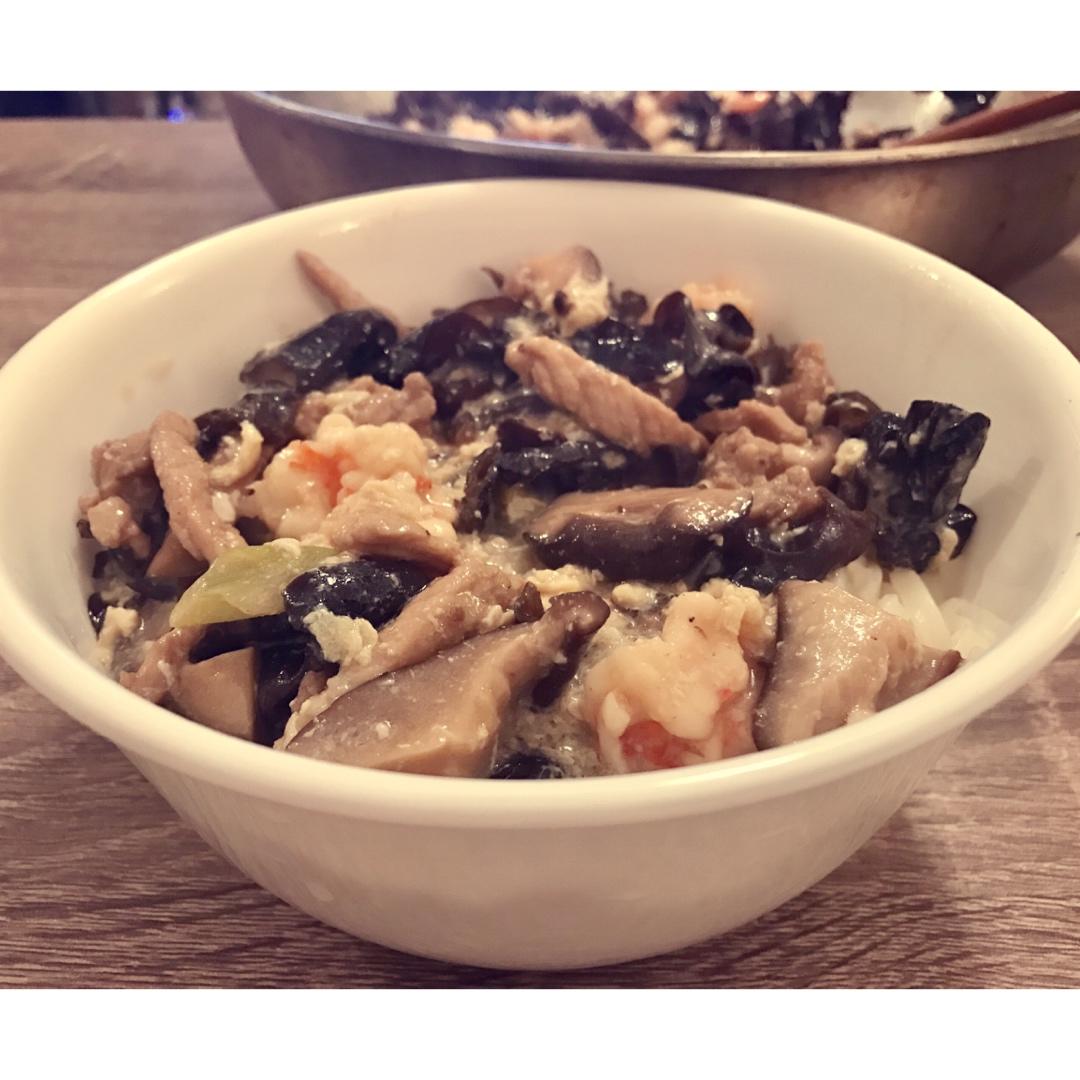 虾仁香菇打卤面