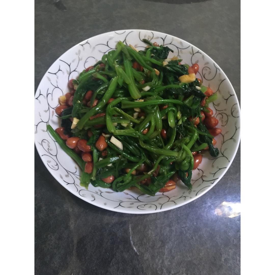 陈醋菠菜花生米