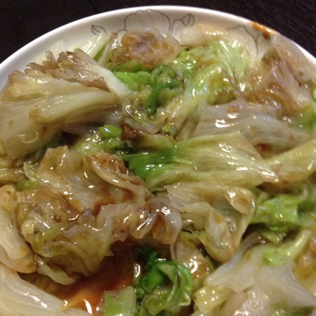 白灼圆生菜