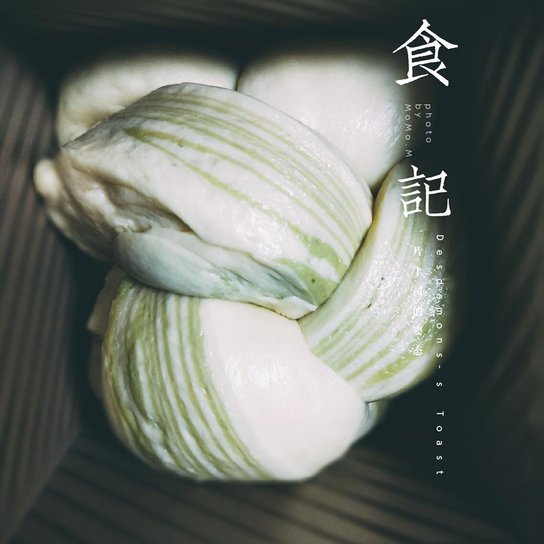汤种抹茶大理石纹吐司（水立方模）