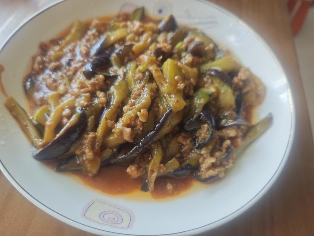 红烧肉沫茄子