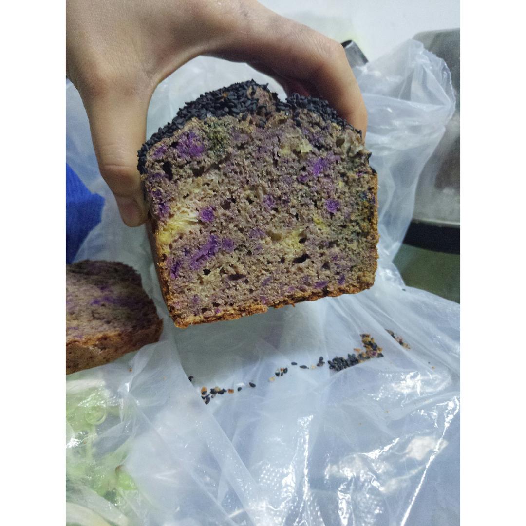 紫薯银耳快手面包丨健康·烘焙