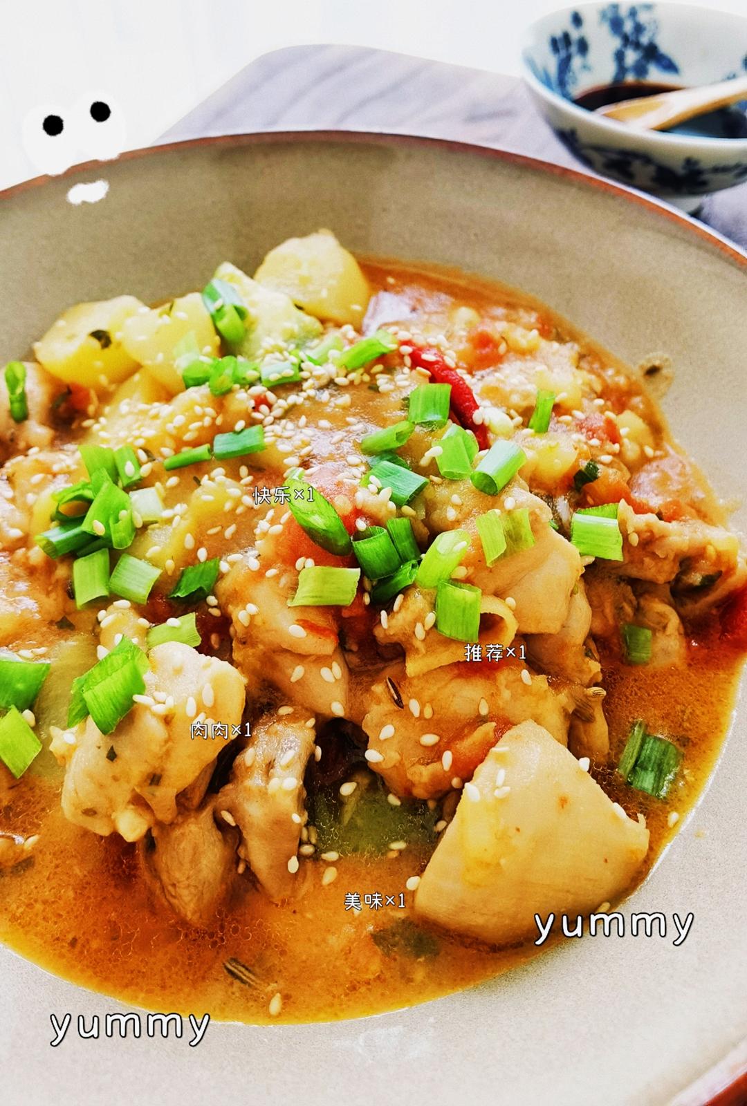 火烧云招牌菜【土豆油焖鸡】！咕噜一锅煮，香到没边！