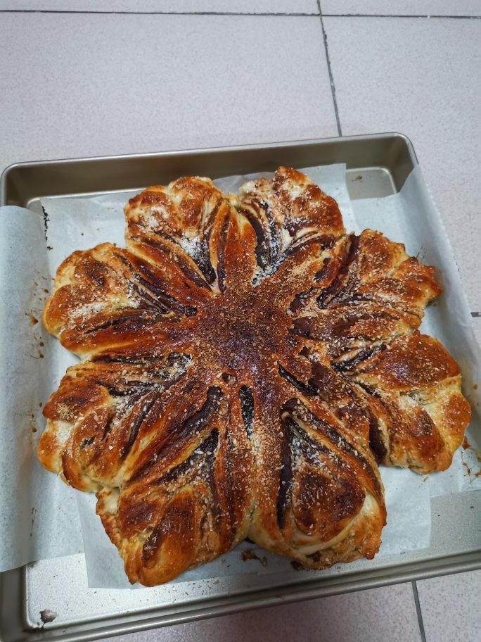 花型豆沙面包🌸